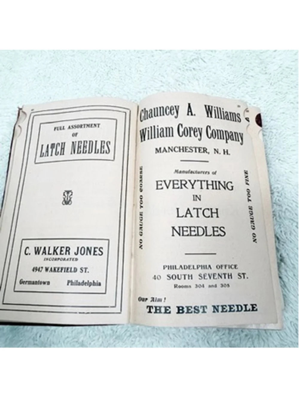 Vintage 1921 Davisons Knit Goods Trade Directory Torrington Needles Pocket Book